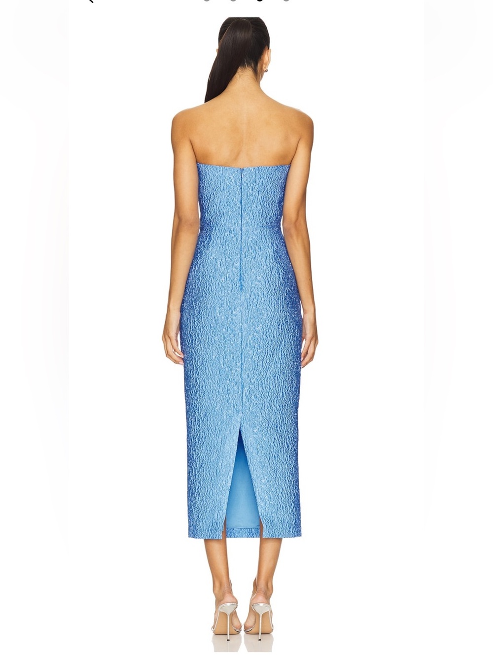 Sau Lee Jackie Blue Strapless Midi Dress - Picture 2 of 5